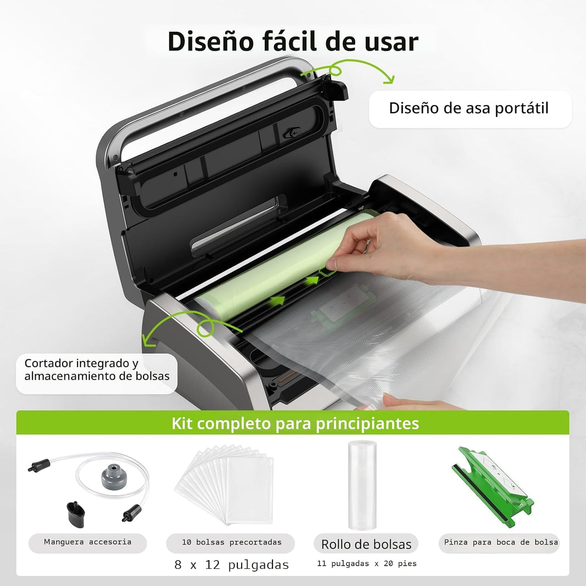 Bonsenkitchen - Máquina selladora al vacío con tecnología Globefish...