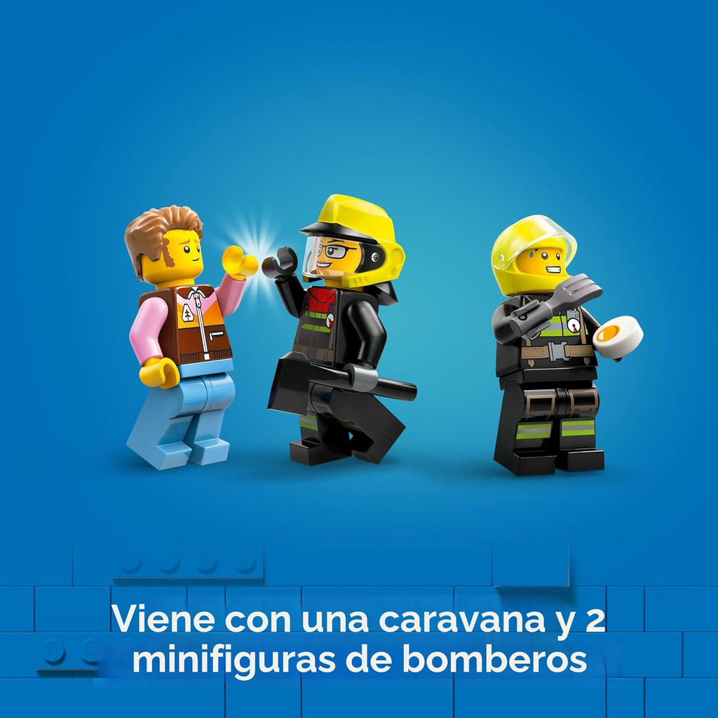 LEGO City Camión de Bomberos 4x4 con Bote de Rescate Juguete para N...