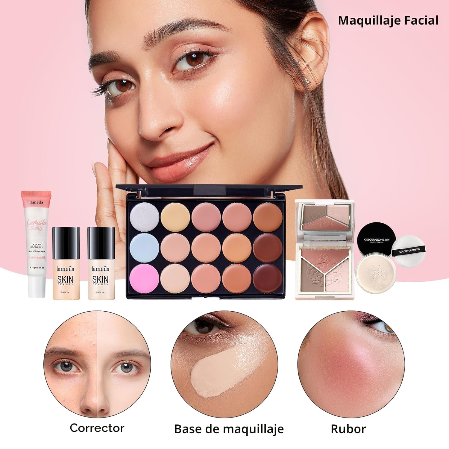 Kit de maquillaje todo en uno para mujer, kit completo de maquillaj...