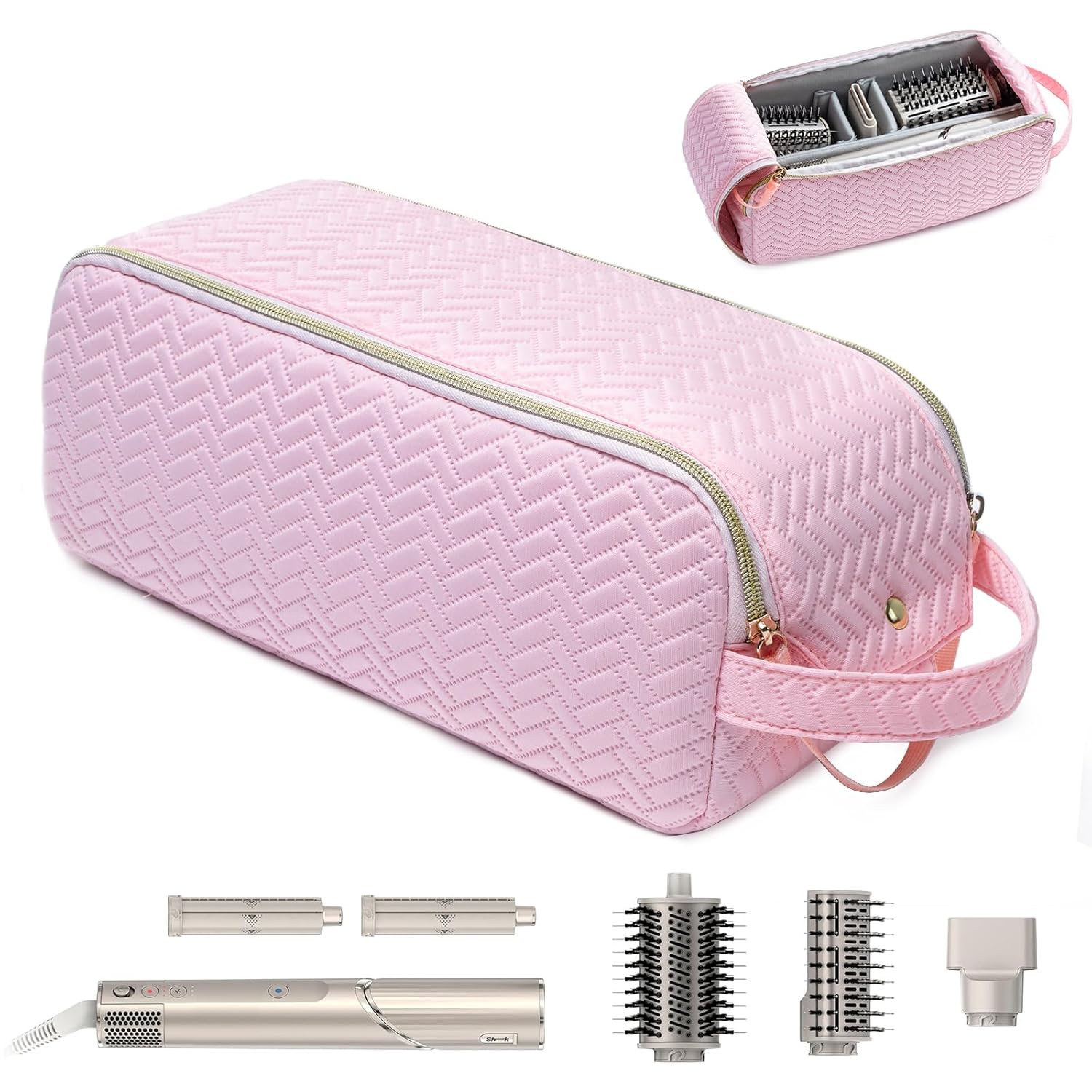 ELCUPA Bolsa de viaje grande para herramientas para el cabello comp...