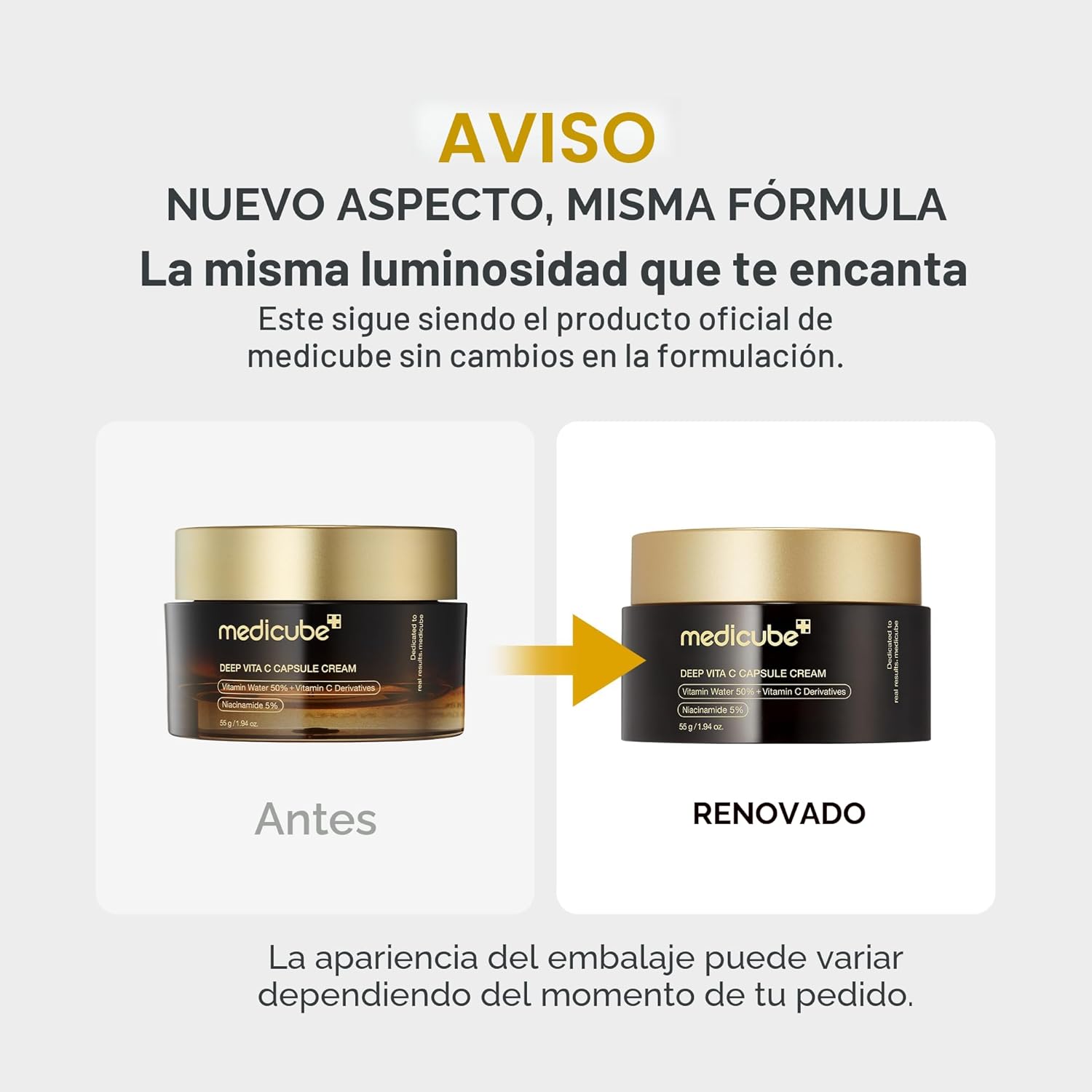 medicube Crema cápsula con vitamina C profunda | Liposoma Vitamina...
