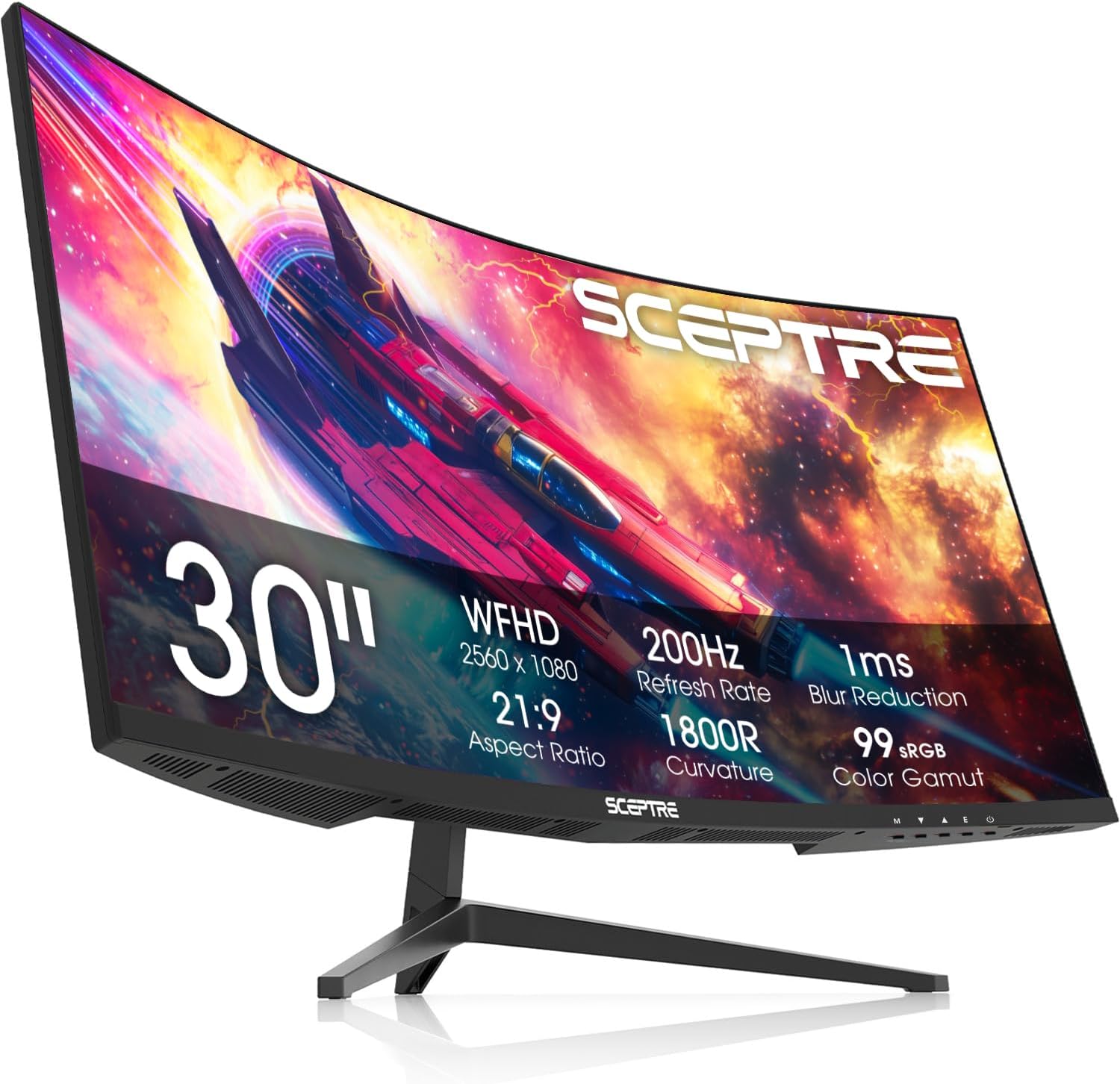 ¡Nuevo! Sceptre - Monitor para juegos curvado de 30 pulgadas 200+Hz...