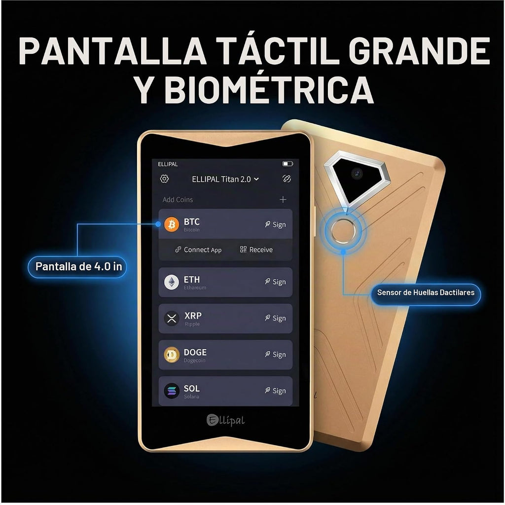 ELLIPAL Titan 2.0 Air-Gapped Crypto Wallet - Cartera fría para Bitc...
