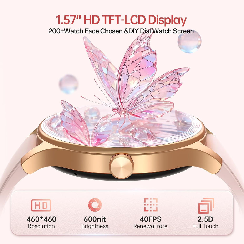 Woneligo Reloj inteligente, reloj AMOLED de fitness con pantalla tá...