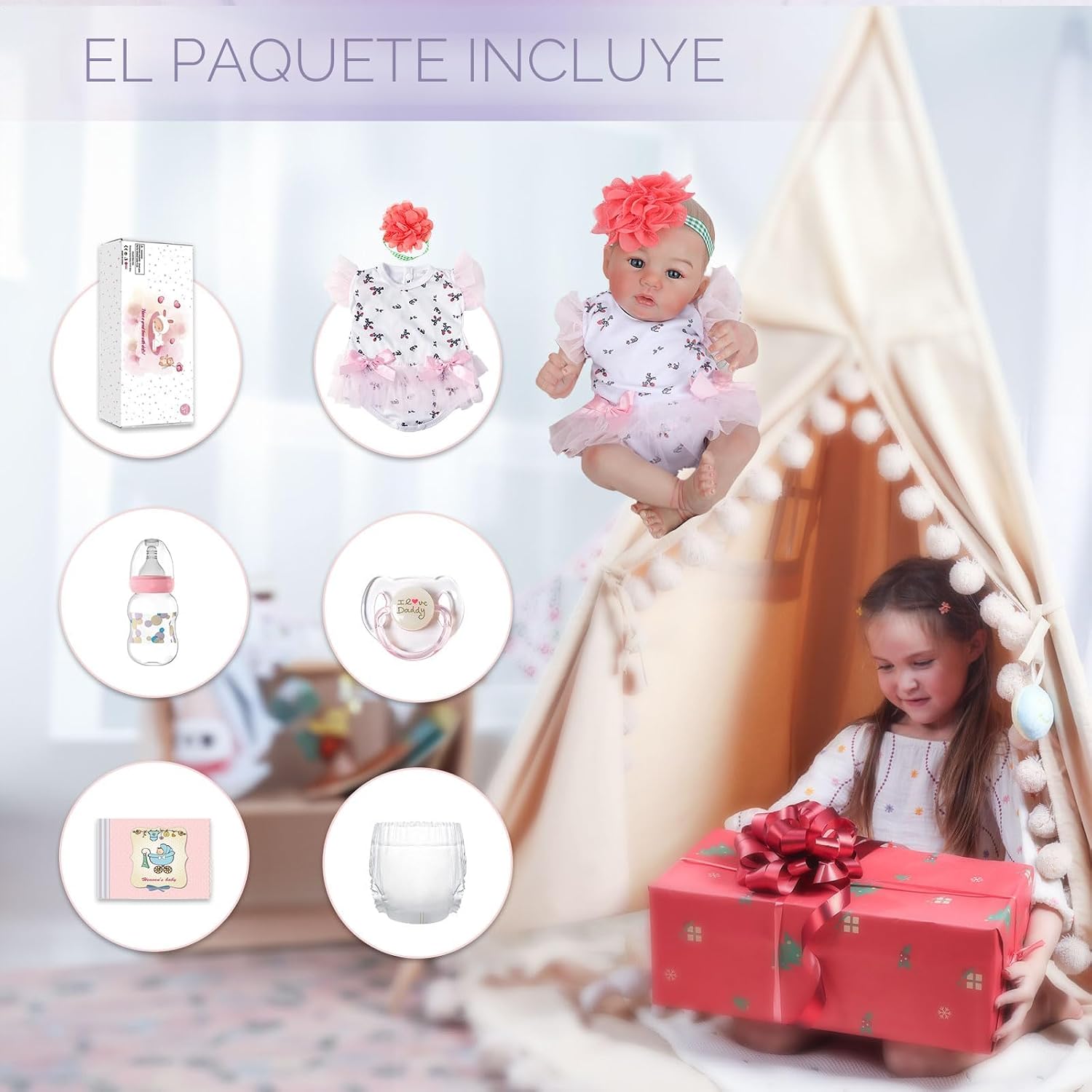 WOOROY Muñecas Realistas de Bebé Reborn, 18 Pulgadas Realista Recié...