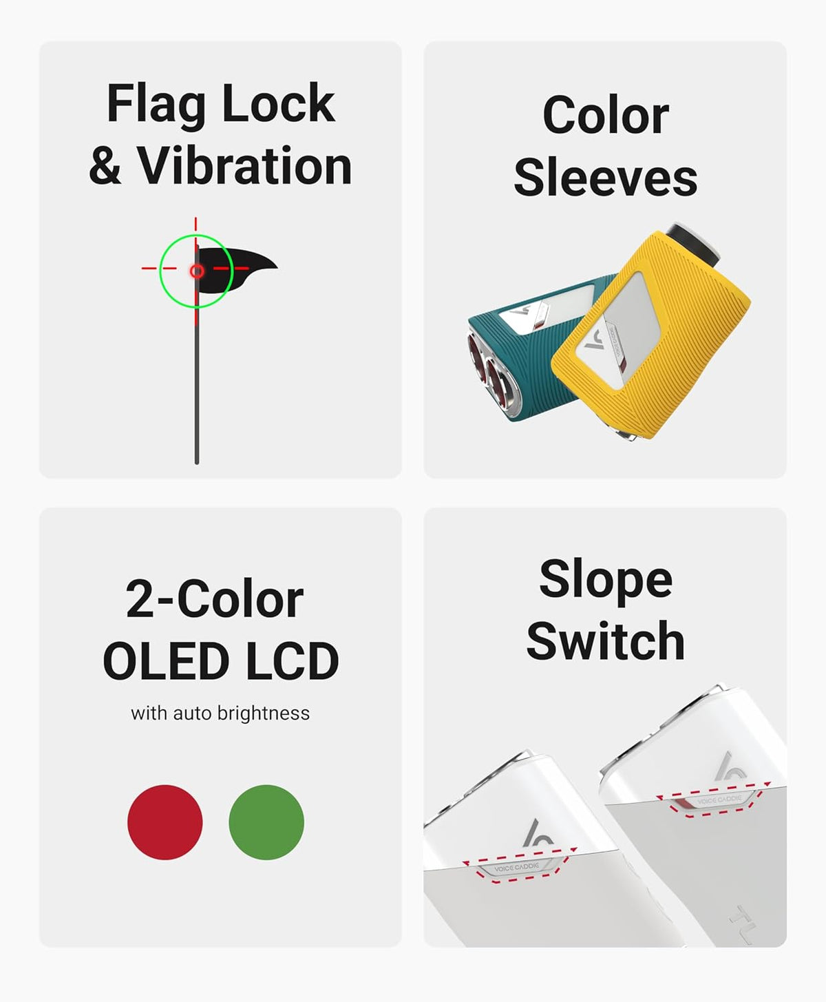 Voice Caddie TL1 - Telémetro láser de golf y funda (rosa indio)