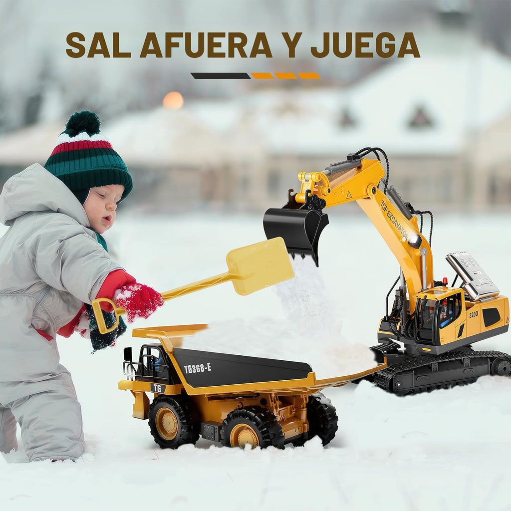 KIDMARKT Camión volquete RC de juguete para niños | Vehículo de con...