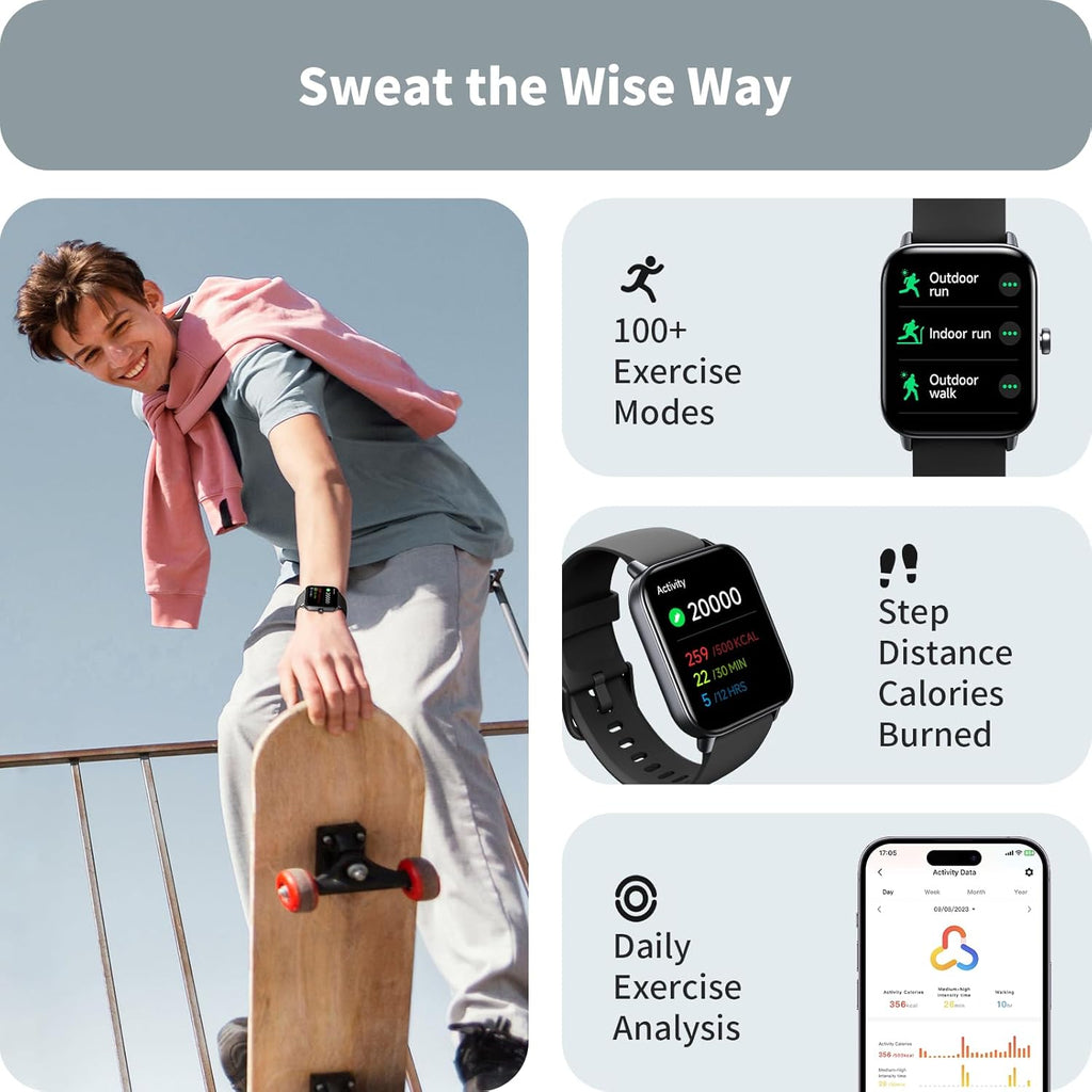 Relojes inteligentes para hombres y mujeres, rastreador de activida...