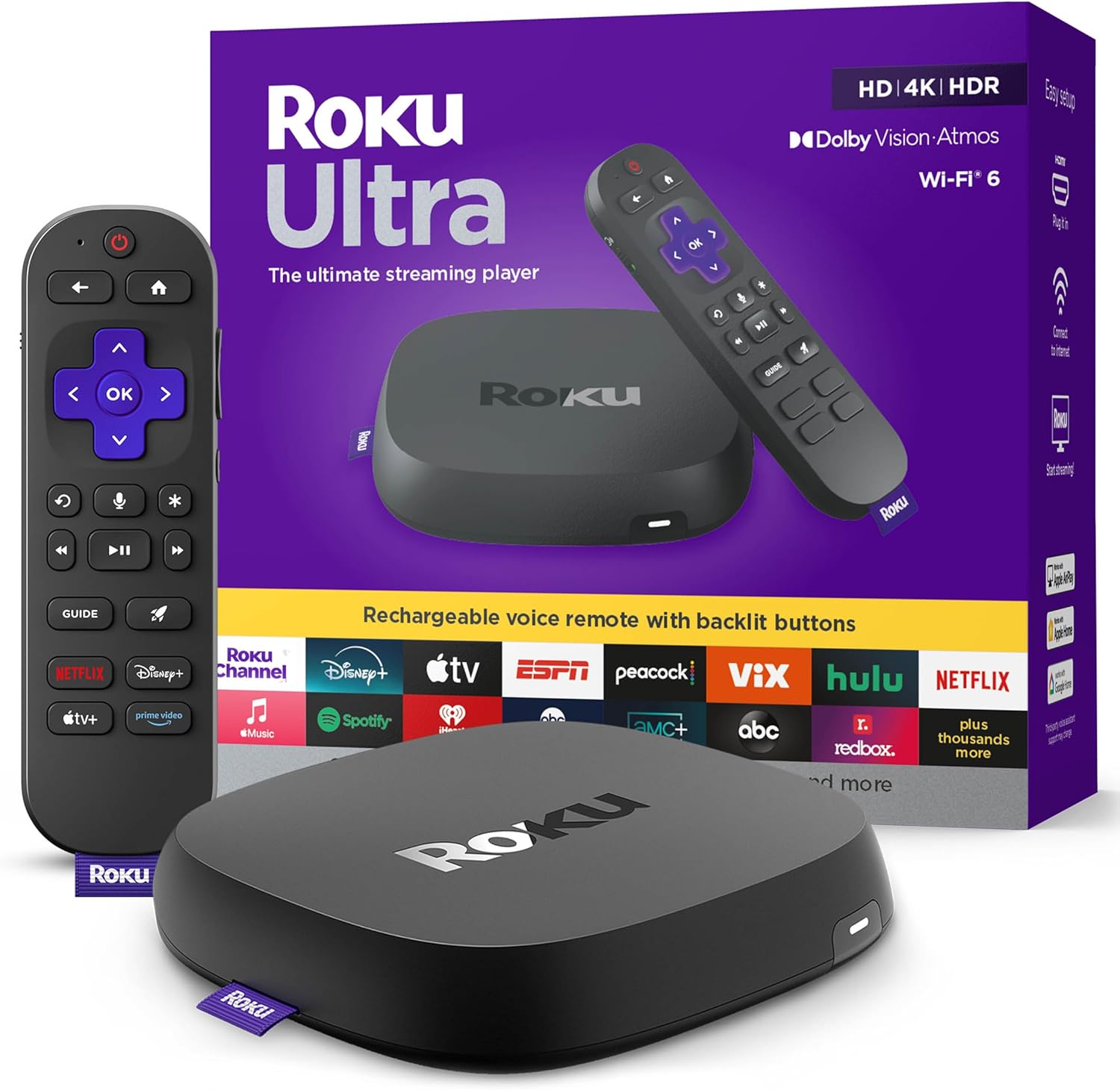 Roku Ultra - Reproductor de transmisión definitivo - Dispositivo de...