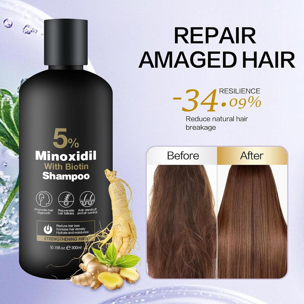 Set de Champú y Acondicionador de Minoxidil para el Crecimiento del...