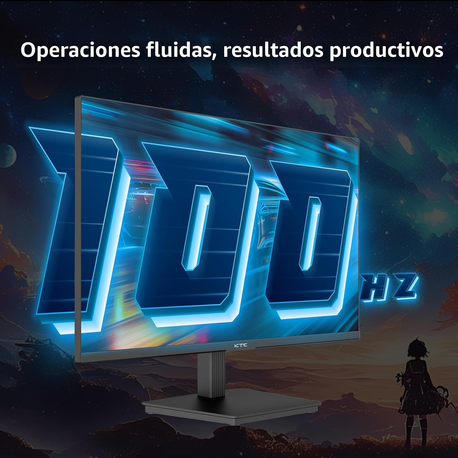 KTC - H24T27 Monitor computadora QHD, 100Hz, 24 pulgadas, IPS, 2K,...