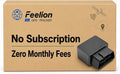 FEELION OBD GPS Tracker para vehículos, sin suscripción, seguimient...