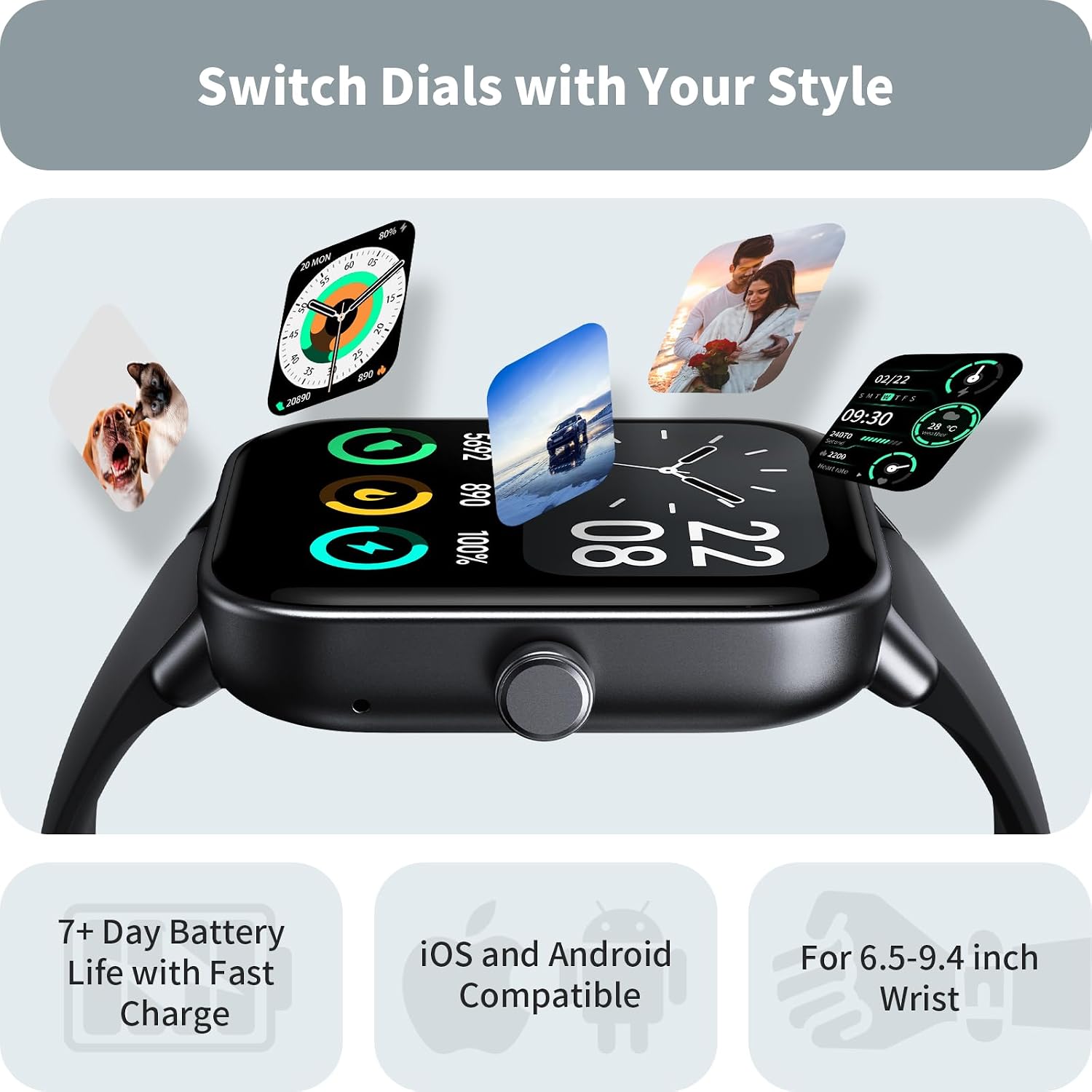Relojes inteligentes para hombres y mujeres, rastreador de activida...