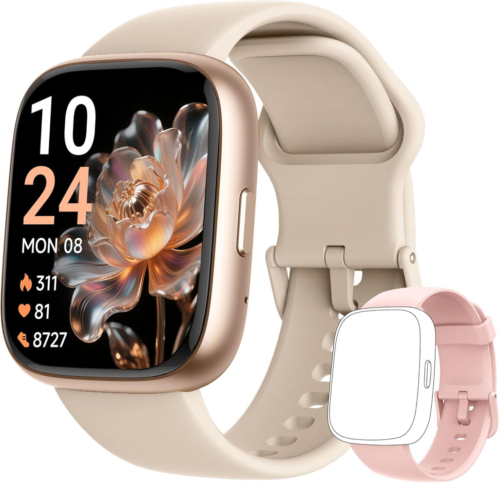 Reloj inteligente para mujer y hombre Android y iPhone [2 bandas, c...