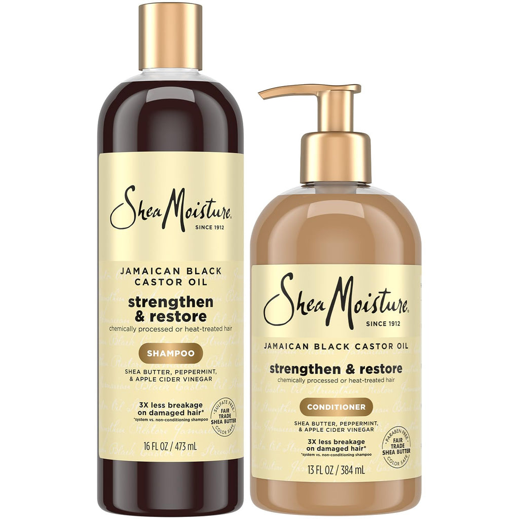 Set de champú y acondicionador de karité SheaMoisture, ayuda a fort...