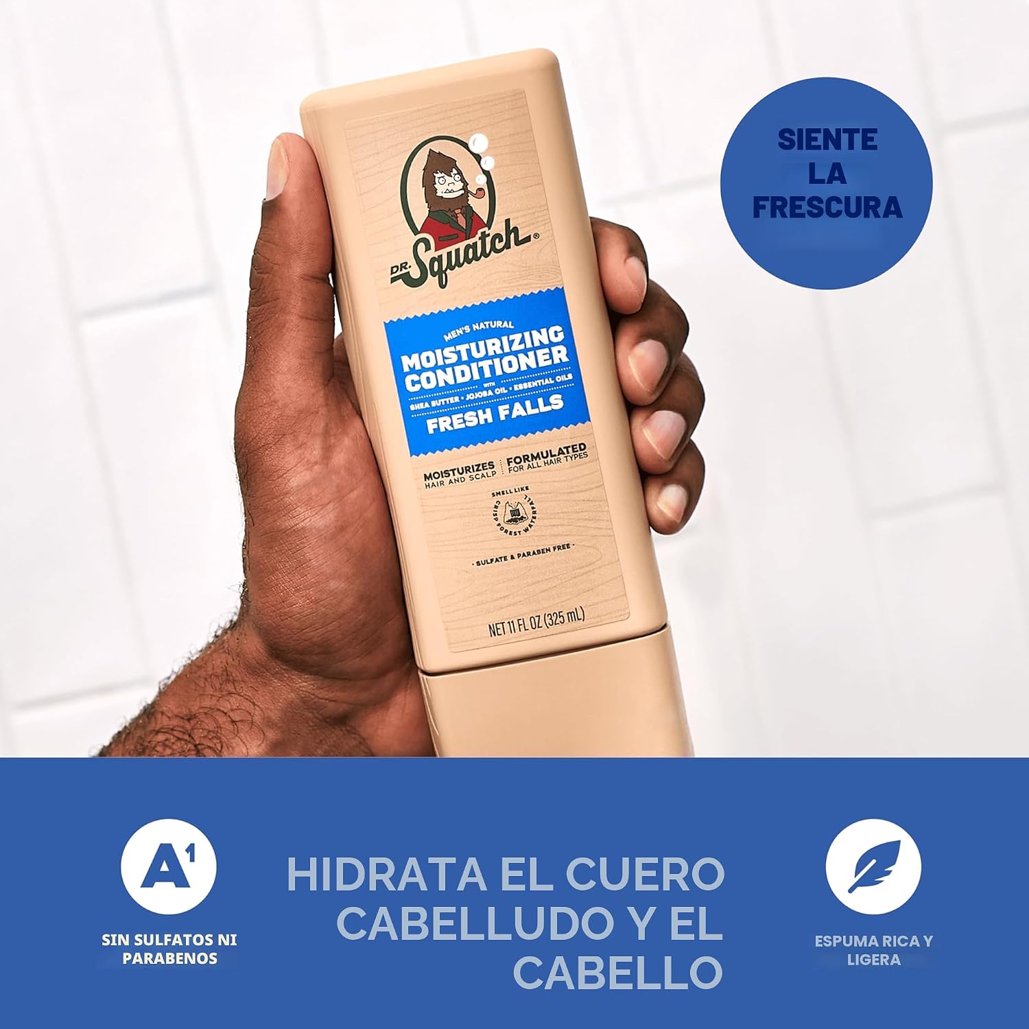 Dr. Squatch Paquete de cabello natural para hombres, cabello saluda...