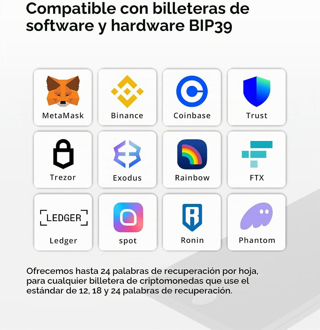CREVIK Crypto Seed Phrase Storage - Placa de Frase Semilla de Titan...