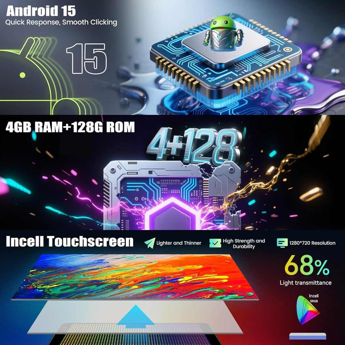 4G+128G Android 15 Car Stereo para Hyundai Accent 2012-2017 con Car...