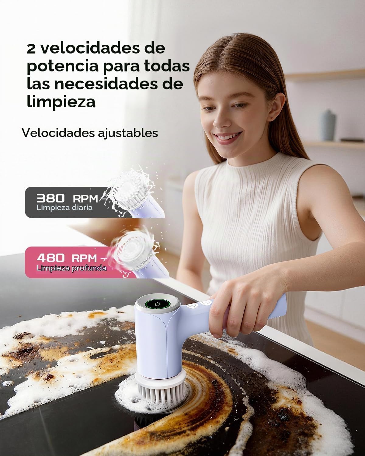PUFTEM Depurador de ducha eléctrico, depurador de baño inalámbrico,...
