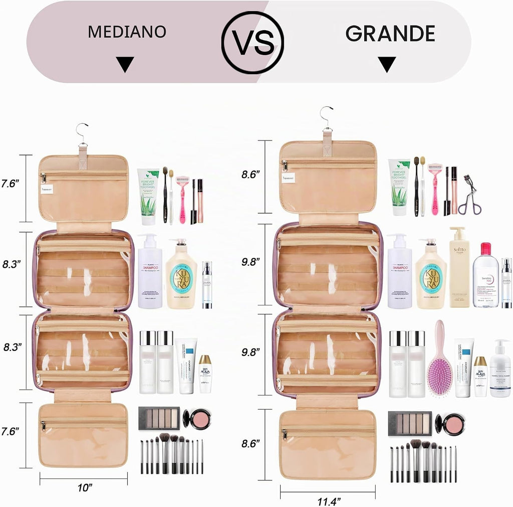 Neceser colgante de viaje para mujer, bolsa de maquillaje extragran...