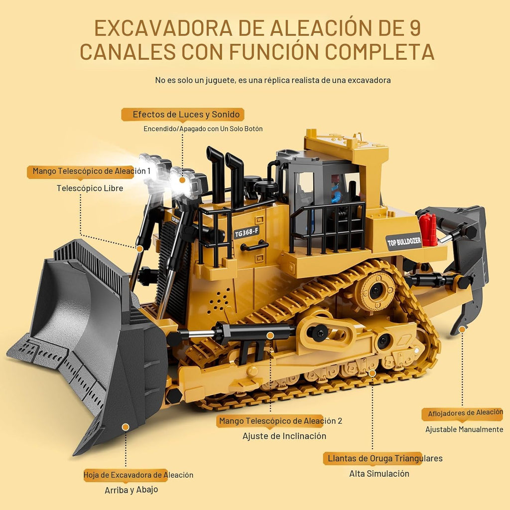KIDMARKT Juguete de metal a control remoto para niños | Tractor de...