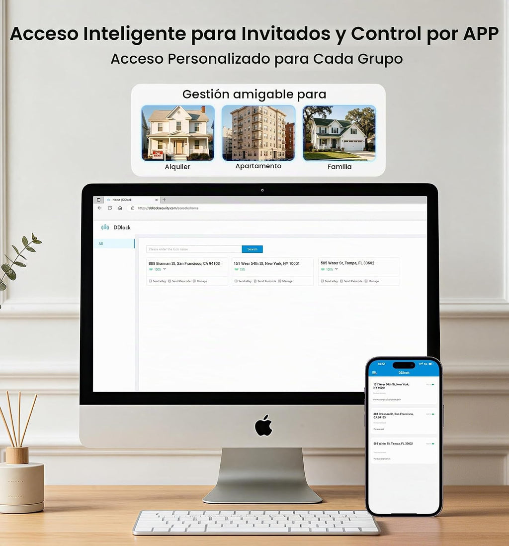 Veise RZ07 Cerradura de puerta inteligente con huella dactilar, con...