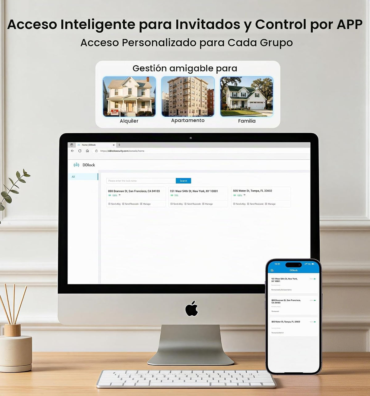 Veise RZ07 Cerradura de puerta inteligente con huella dactilar, con...