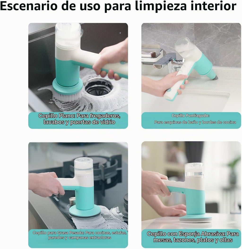 SCRIB-X Cepillo eléctrico de doble rotación, IPX5, impermeable, mul...