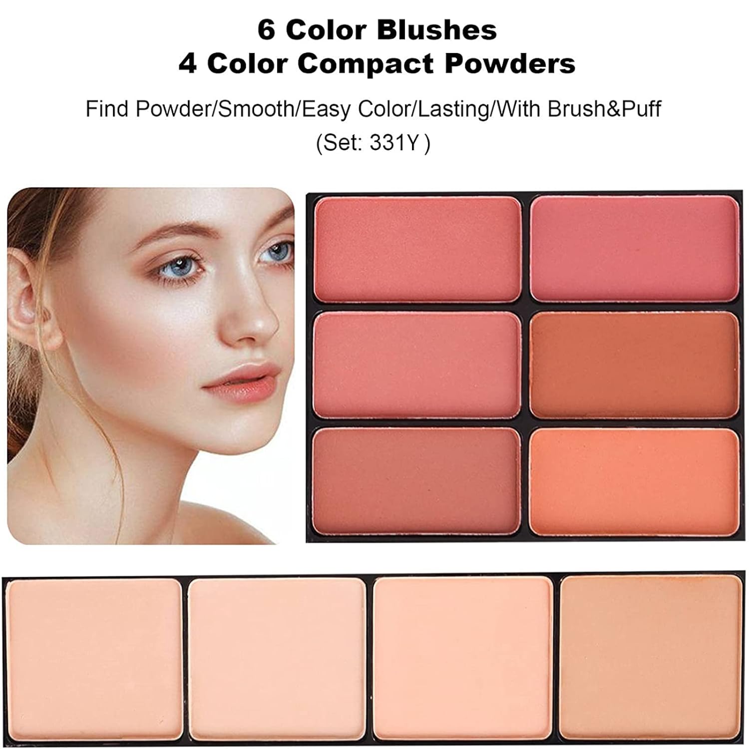 MISS ROSE M - Paleta de maquillaje profesional de 58 colores, kit c...