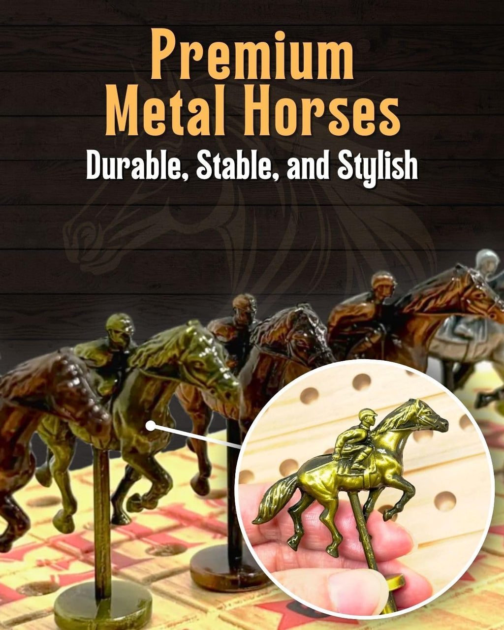 Juego de mesa de carreras de caballos - Gran tablero plegable de ca...