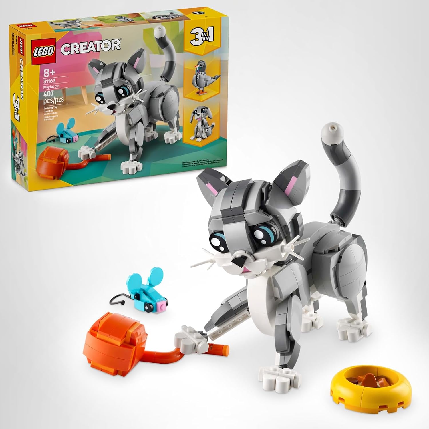 LEGO Creator 3 en 1 Juguete de Gato Juguetón - Juguete de Construcc...