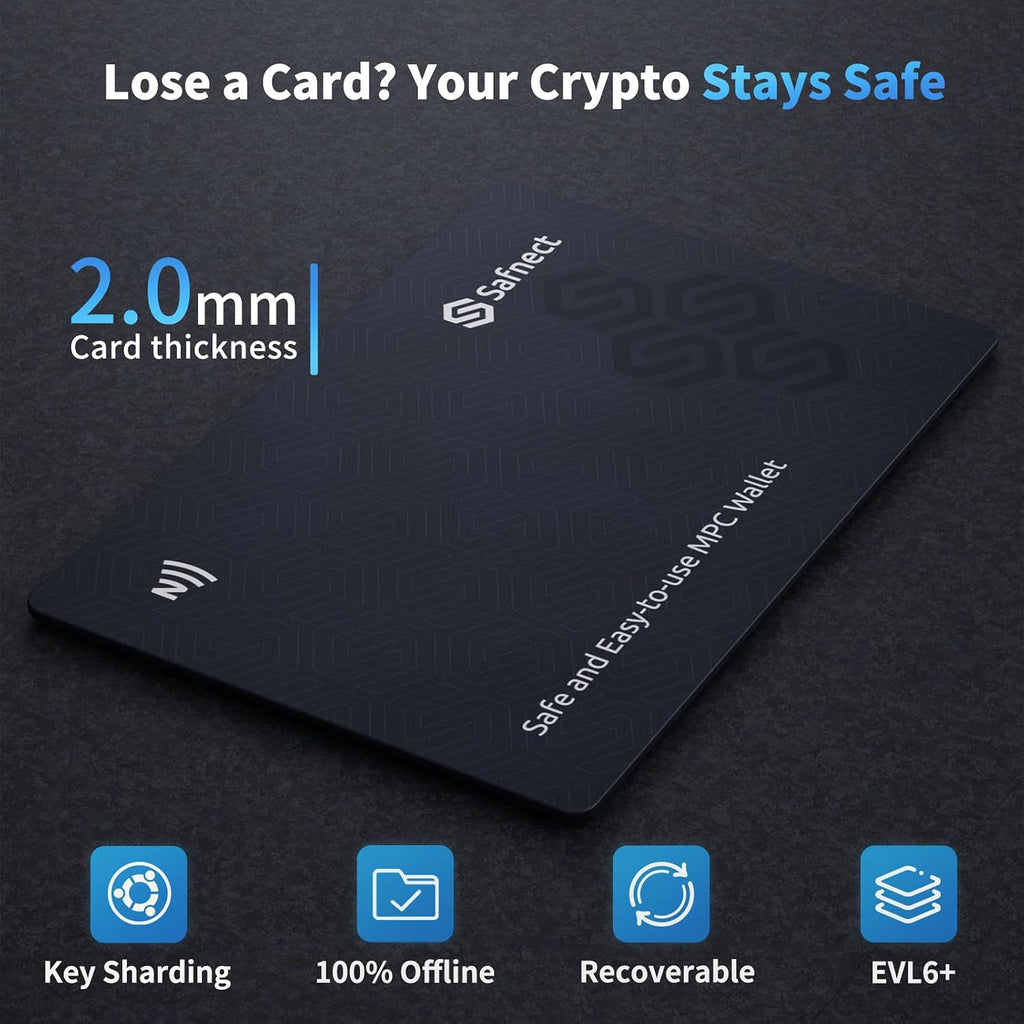 Safnect NFC Crypto Hardware Wallet \u2013 3 tarjetas de reserva sin...