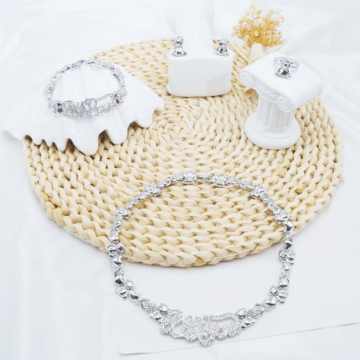 Conjuntos de joyas de oro para mujer, conjuntos de joyas de oro XOX...