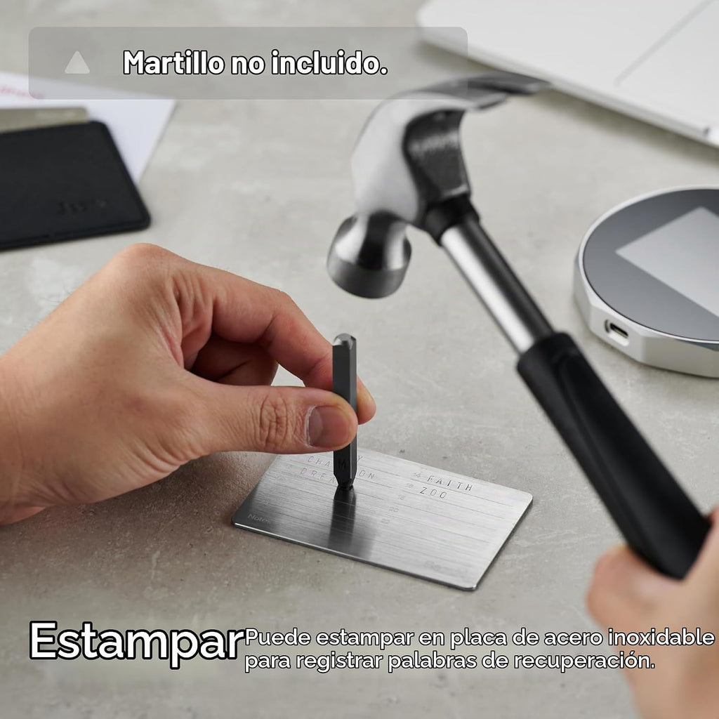 SecuX XSEED Plus - Cartera segura de Bitcoin Placas de acero para a...