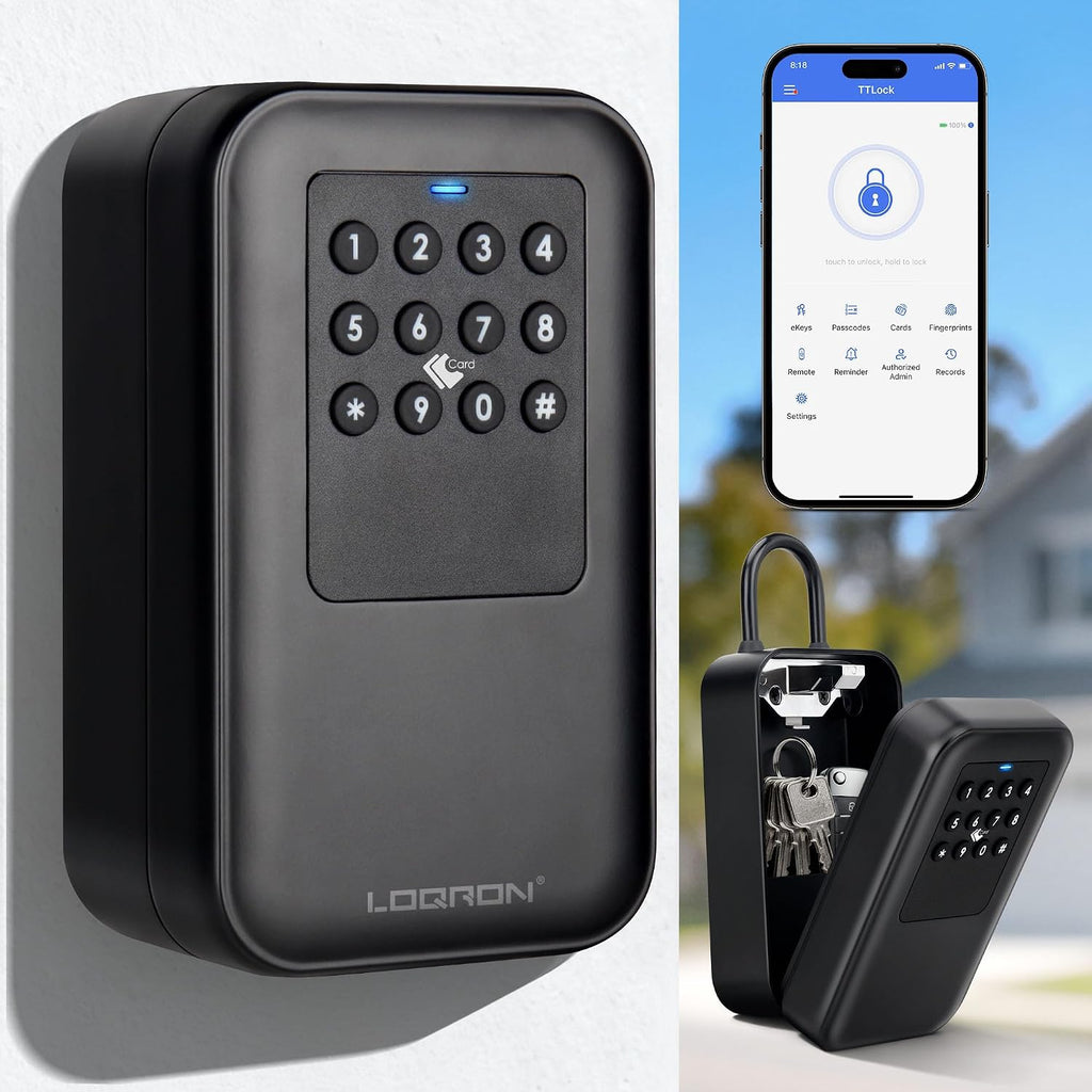 LOQRON Caja de bloqueo de llave inteligente con control de aplicaci...