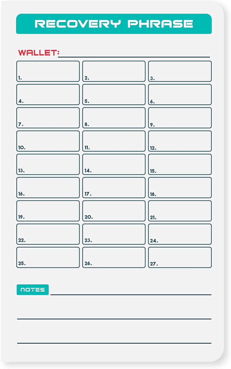 SHIELDFOLIO Stonebook - Cuaderno de contraseñas criptográficas más...