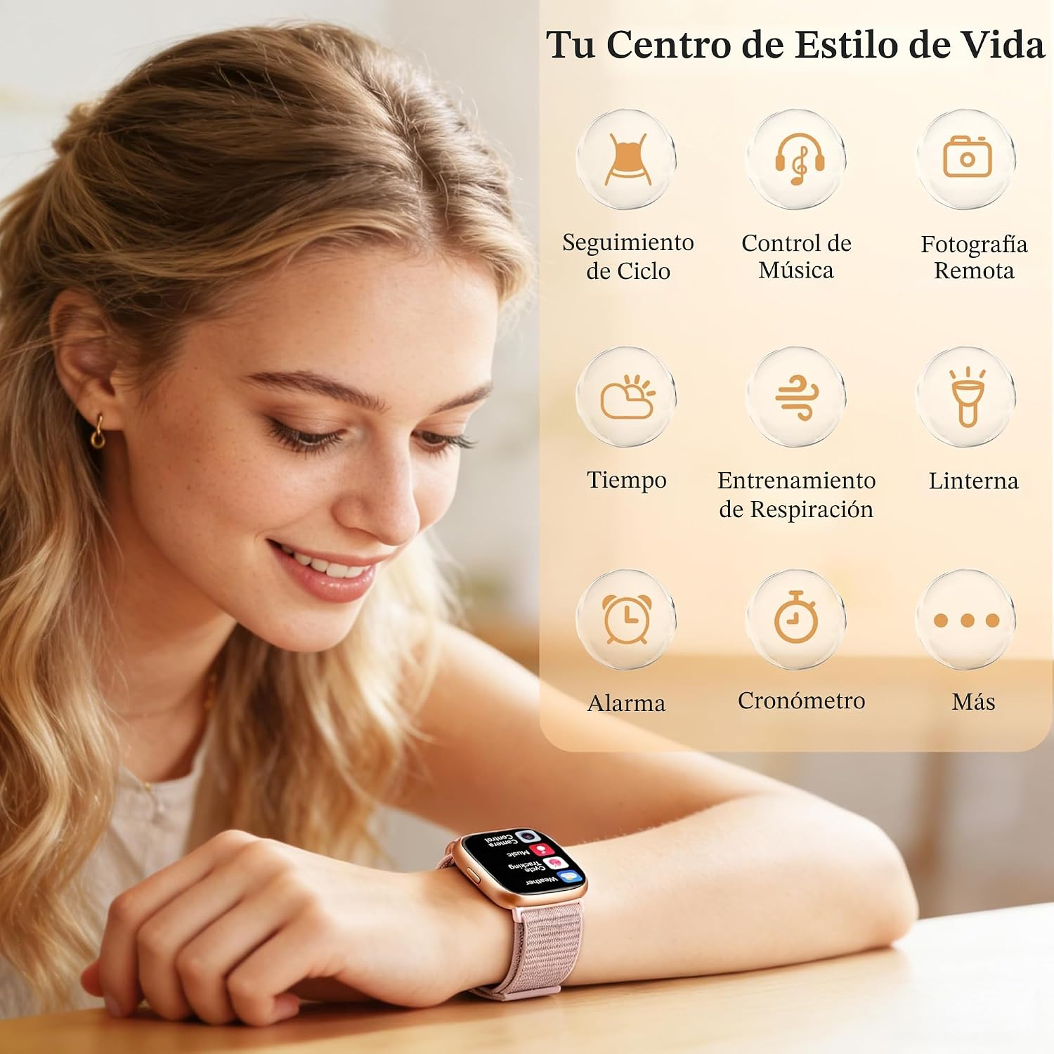 Reloj inteligente para mujeres y hombres, reloj inteligente actuali...