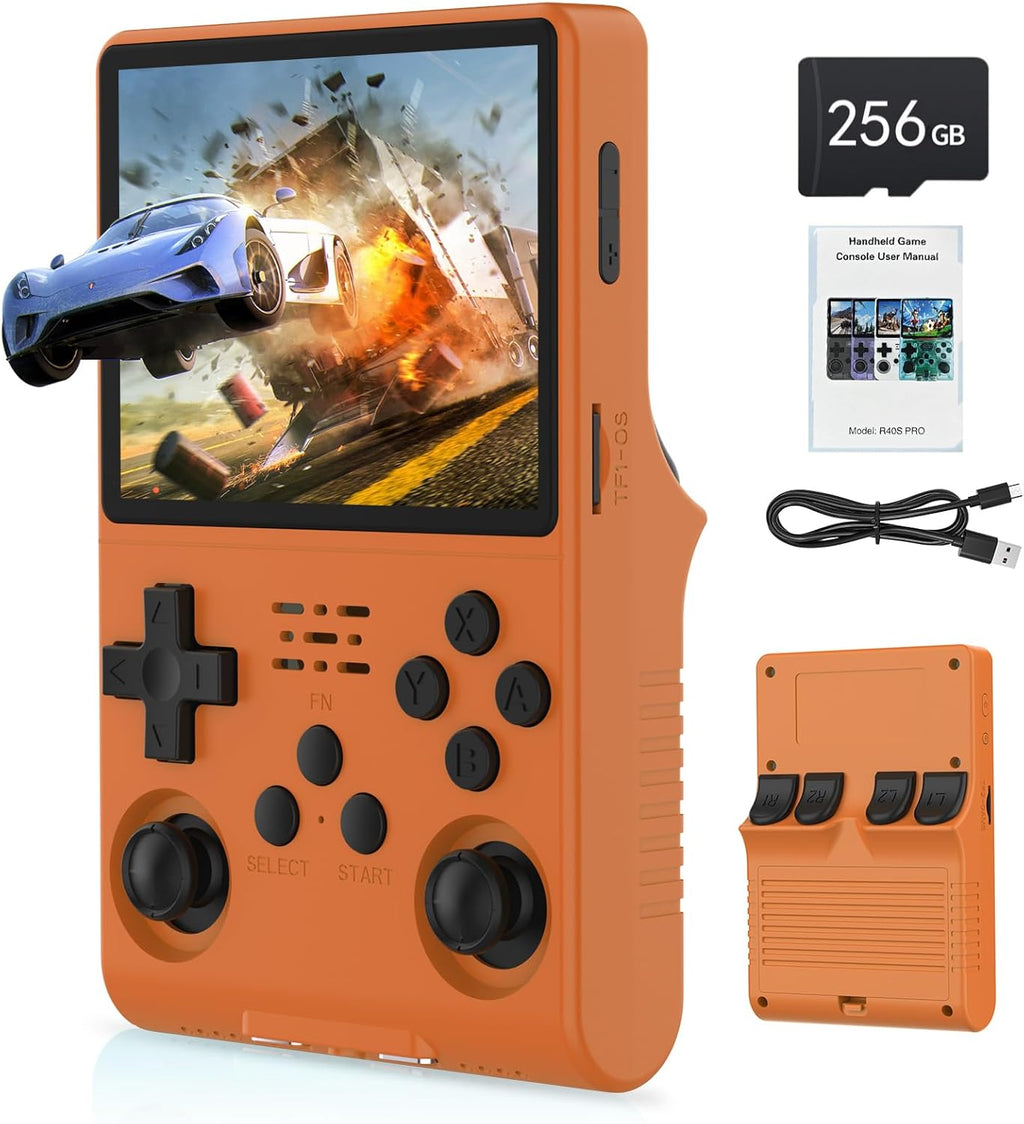 FVBADE [30000 en 1] R40S PRO Consola de juegos de mano 3.5 pulgadas...