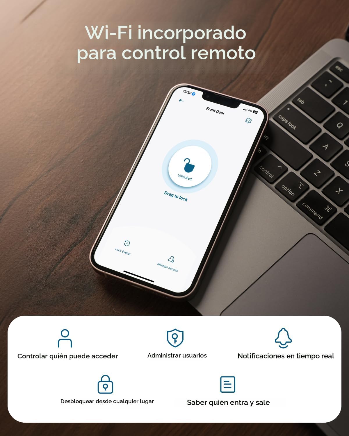 eufy Security Smart Lock C30, Cerradura de puerta de entrada sin ll...