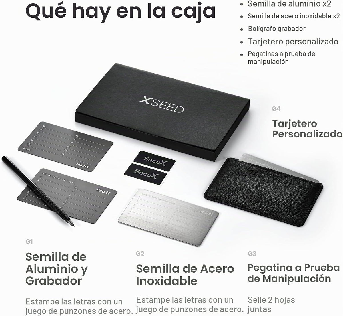 SecuX \u2013 XSEED - Cartera segura de Bitcoin, almacenamiento de s...