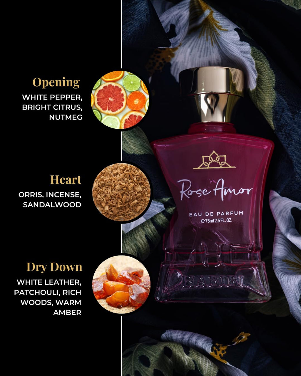 H HABIBI Rose Amor Perfume Árabe para Mujeres \u2013 2.5 oz (75ML)...