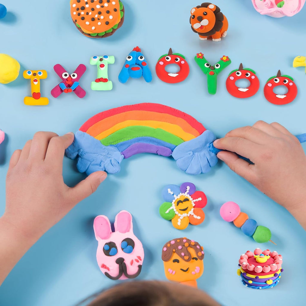 Ixiaoyoo Arcilla seca al aire para niños, kit de arcilla mágica de...