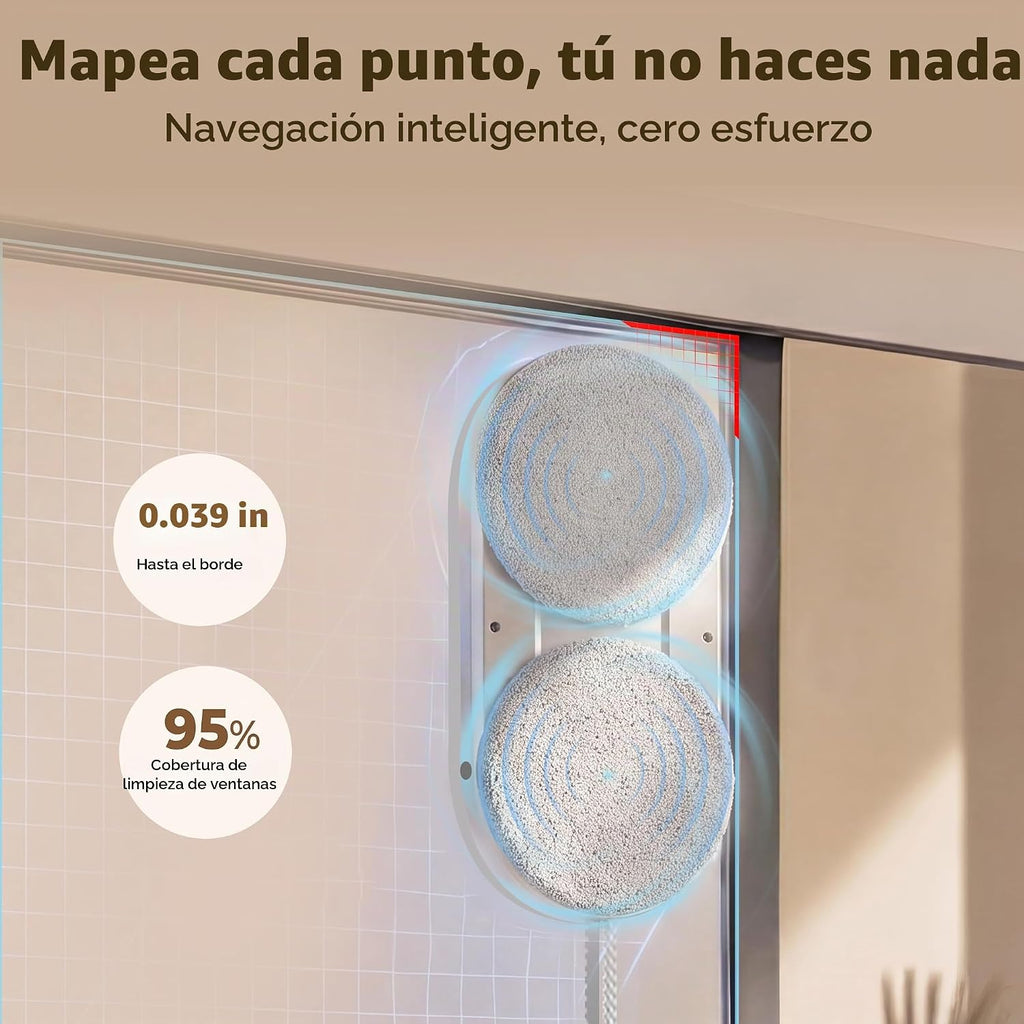 Robot de limpieza de ventanas X6 para ventanas altas, interior\/ext...