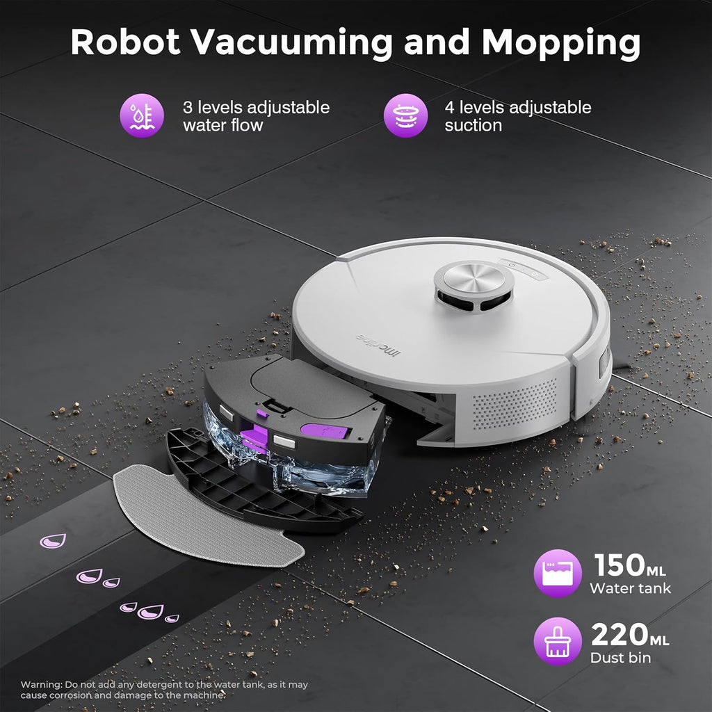 Robot aspirador y trapeador combinado de succión de 18000 Pa, aspir...