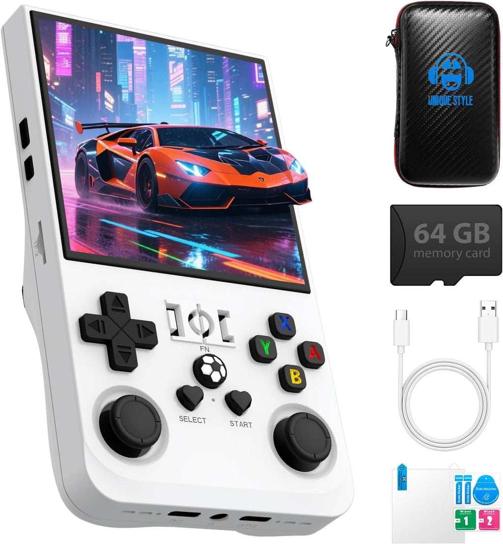 R36MAX - Consola de juegos portátil portátil IPS de 4 pulgadas, sis...