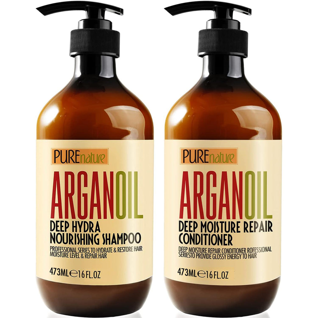 Juego de champú y acondicionador de aceite de argán, cuidado marroq...