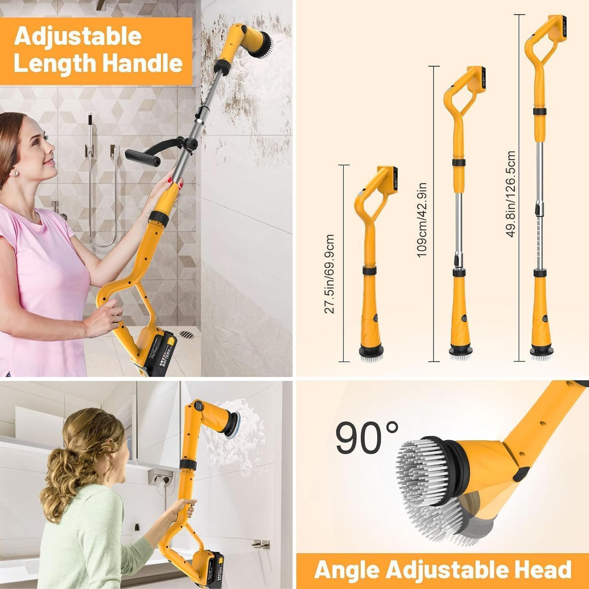 Limpiador eléctrico giratorio de 1500 RPM para batería DeWalt de 20...