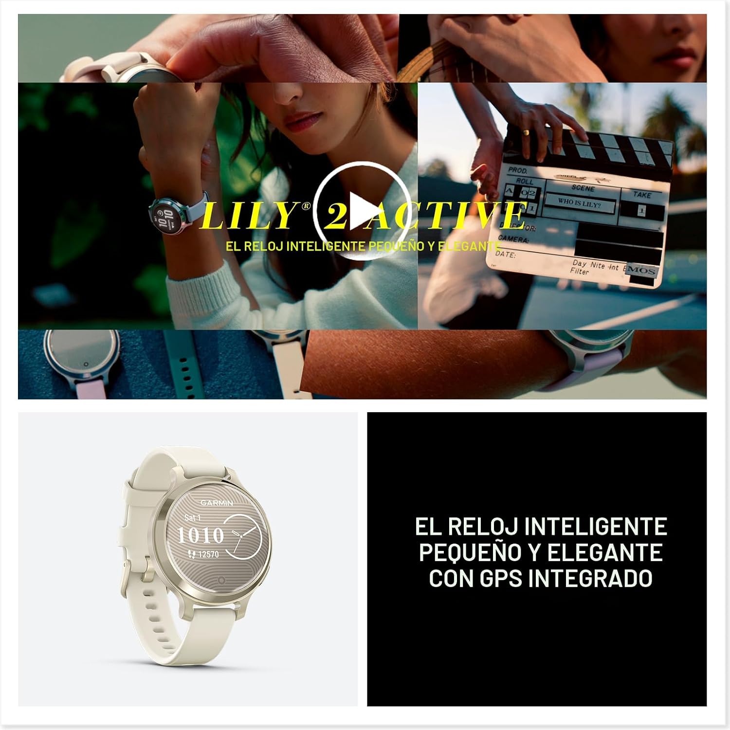 Garmin Lily® 2 Active, pequeño y elegante reloj inteligente, GPS in...