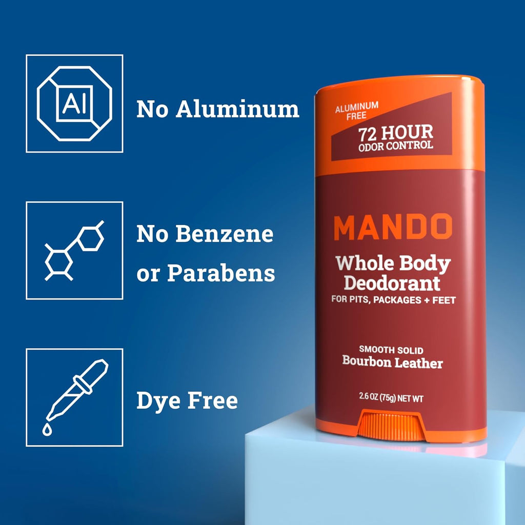 Mando Desodorante para todo el cuerpo para hombres - Barra sólida s...