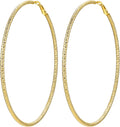 PROSTEEL 12\/16\/24\/32\/40 Pulgadas Aretes de Aro Gruesos para Muj...